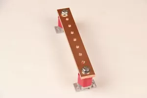 1" x 7" x 0.25" Copper Ground bar - Power Distribution Bus Bar - Terminal Block - Picture 1 of 8