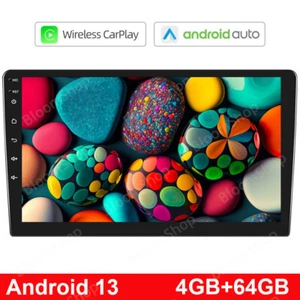 10 Zoll Android 13 Autoradio Radio Carplay GPS Navi WLAN 4+64GB Doppel 2 DIN MP5 BT - Bild 1 von 13