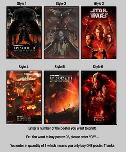 Star Wars Revenge Of The Sith 20th Anniversary Episode III 2025 Poster - Picture 1 of 4