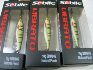 Lot Of 3 Brand New Sebile Vibrato 10g Natural Perch 2" 3/8oz - Picture 1 of 1