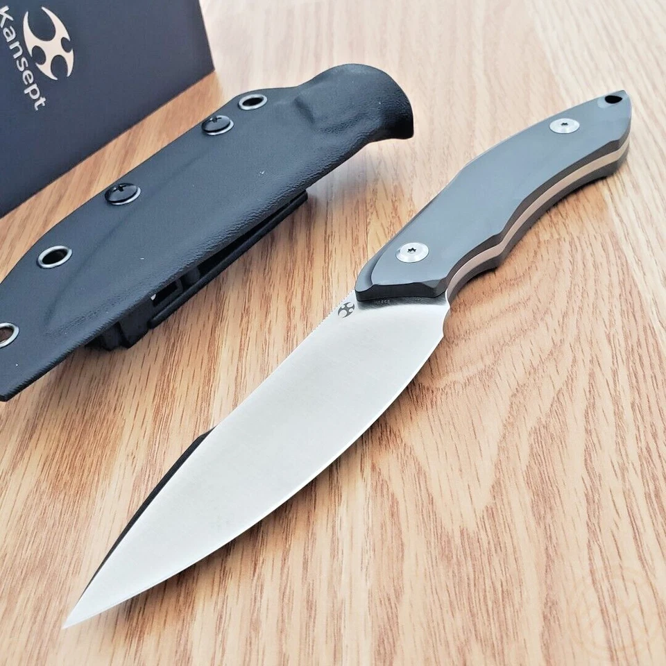 Kansept Knives Luccio Fixed Knife 3.88" CPM S35VN Steel Blade Titanium Handle - Image 1 of 4
