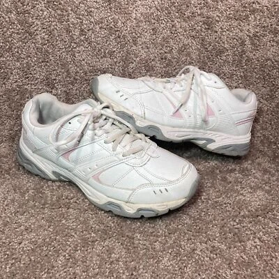 Avia Avi-Verge Mujeres 11 Zapatos de Entrenamiento Blanco Brillante Plata Gris Cuero Tenis Foto 1 de 4