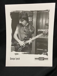 GEORGE LYNCH - ESP Baritone Guitars Press Heavyweight Card 8.5x11 B/W Photo - Picture 1 of 3