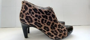 Easy Spirit Anti-Gravity Leather Leopard Print Patent Toe and Heel Size 7W Heels - Picture 1 of 10