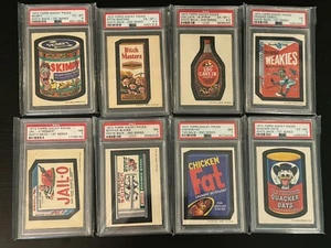 (8) Lote de pegatinas dif 1973 Topps Wacky Packs, todas PSA, *SEWALL* - Imagen 1 de 5
