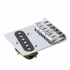 Vintage Chrome 6 saddle Bridge Pickup for Fender Telecaster Tele Electric Guitar - Picture 1 of 5