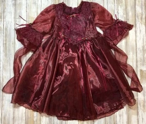 My Cotton Candy Burgundy Special Occasion Dress Wedding Party Girls sz 4 EUC - Picture 1 of 3