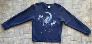 Delta Fleece Trick Fairies Women's MEDIUM Dark Blue Fairy Moon Sweatshirt - Picture 1 of 18