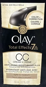 Olay efectos totales 7 en uno cc crema ligera a mediana 1,7 oz caja rayada - Imagen 1 de 2