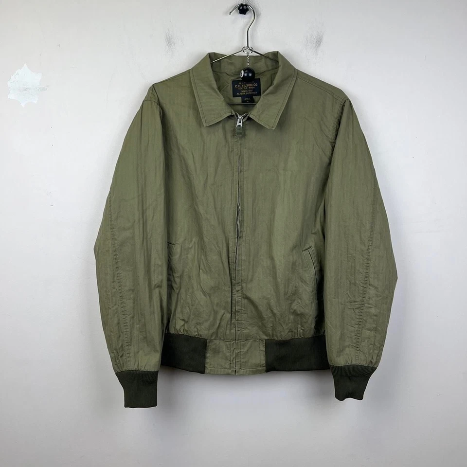Filson lightweight bomber jacket Olive with zipper closure jacket Size L - Image 1 of 4