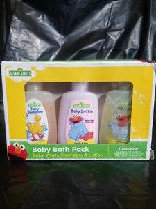 Sesame Street Baby Bath Pack Set Shampoo Lotion Grooming Travel Bottles Infants - Picture 1 of 4