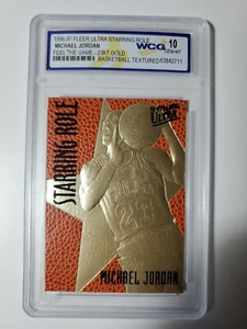 1996-97 Fleer Ultra Michael Jordan STARRING ROLE GOLD 23KT Card Graded WCG 10 - Bild 1 von 2