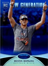 2013 Certified Mirror Blue #282 Dustin Hopkins /100