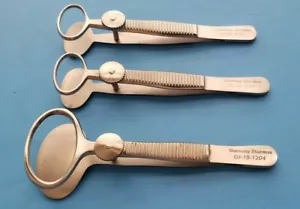 3er Set Desmarres Chalazion Pinzette 3,5 Zoll klein, mittel, groß - Bild 1 von 4