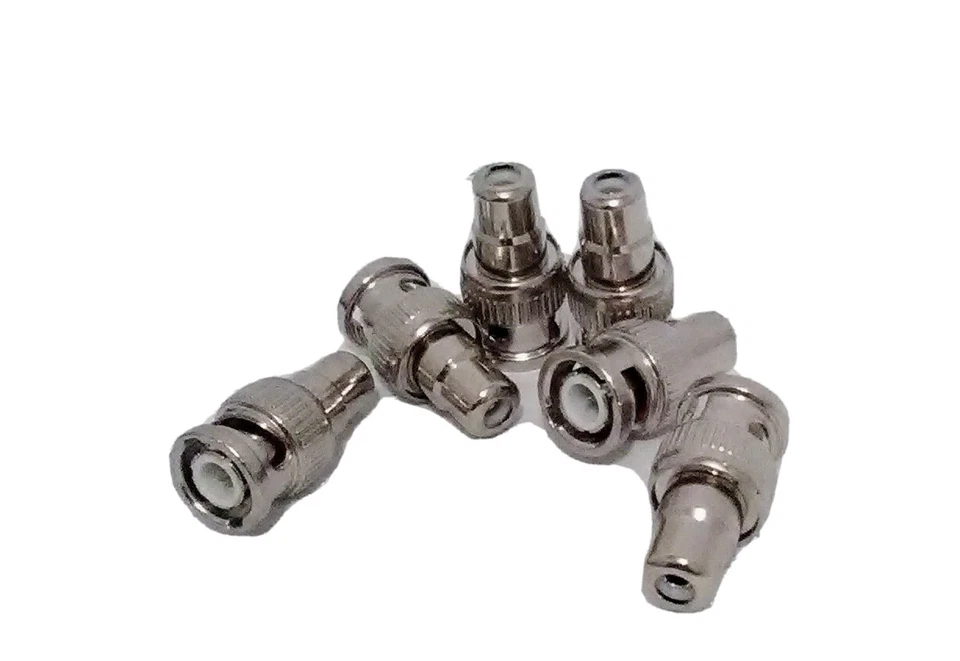 X6  Male BNC Coaxial to Female RCA / Phono Adapter Connector CCTV Video Cameras - Image 1 of 1