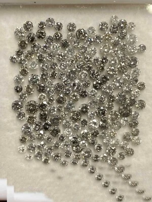 SALT PEPPER DIAMOND NATURAL DIAMOND 25 PC 1.3MM ROUND BRILLIANTCUT DIAMOND - Image 1 of 4