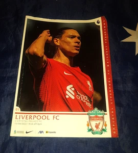 Programma firmato Mo Salah Liverpool vs Crystal Palace 2022 - Foto 1 di 2