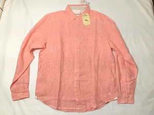 Tommy Bahama Camisa de Lino Para Hombres Mediana Rosa Nueva Fiesta Breezer Manga Larga Informal - Imagen 1 de 12
