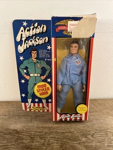 1971 MEGO ACTION JACKSON 8" VINTAGE FIGURE WITH ORIGINAL BOX Mod Styled Hair  - Picture 1 of 5