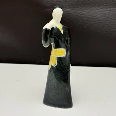 Hassen Heshmat Porcelain Woman Green Figurine Mid Century Modern 4-7/8" Signed - Image 1 of 4