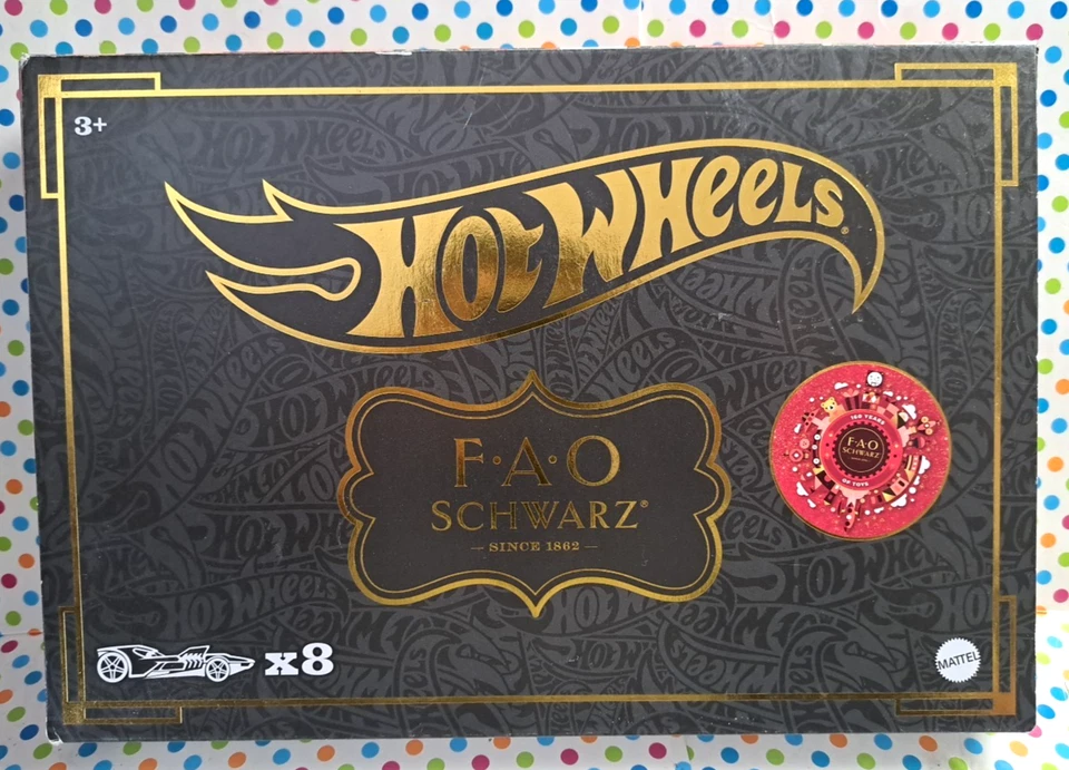HOT WHEELS 2022 TARGET EXCLUSIVE F.A.O NEGRO ORO CAJA DE 8 COCHES SEMINUEVOS Foto 1 de 4
