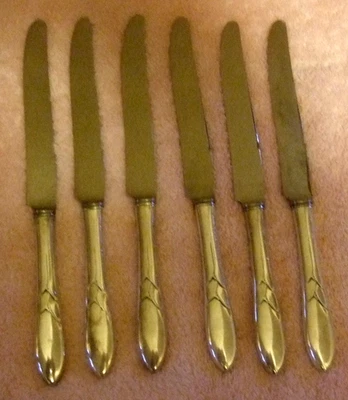 Juego de seis cuchillos de cena Oneida Community Lady Hamilton 9 1/2 pulgadas Foto 1 de 4