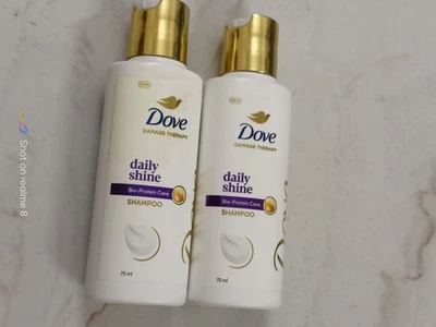 Dove nutri serum daily shine nourising shampoo 2 *75 ml for DULL,BRITTLE HAIR fs - Image 1 of 4