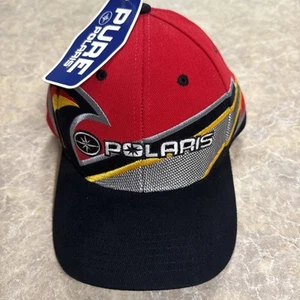 BE Pure Polaris Scrabler Racing Hat Cap Strap Back Red Black Adjustable - Picture 1 of 5