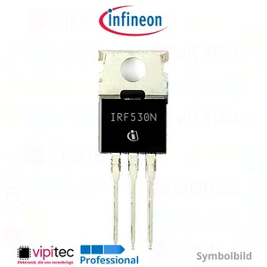 IRF530N N-Kanal MOSFET 100V 17A 70W 35ns THT TO-220AB TTL N-Channel IRF530NPBF - Bild 1 von 1