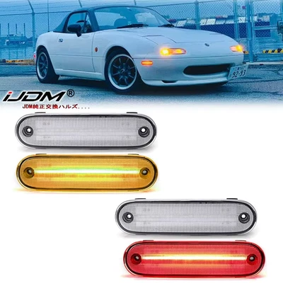 2pcs For 1990-2005 Mazda Miata MX-5 Side Marker Light Turn SignalLights/Driving  - Image 1 of 4