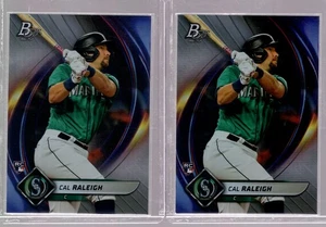 2022 Bowman Platinum CAL RALEIGH Rookie Rc #83 LOT X 2 Mariners - Picture 1 of 1