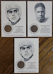 (3) MARION MOTLEY 1946 & OTTO GRAHAM 1921 PENNY AUTHENTICATED INK COIN CARD READ - Picture 1 of 15