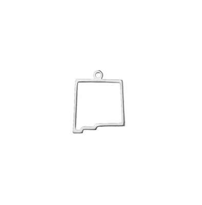 2PCS Gold Stainless Steel Cut US State Map Charm Connector GXM-NM New Mexico Foto 1 de 2