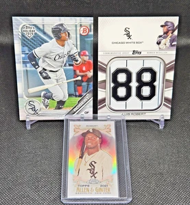 2022 Topps Jersey # Relic LUIS ROBERT + Topps Holiday RC #TH-LR + A&G Mini #143 - Picture 1 of 10