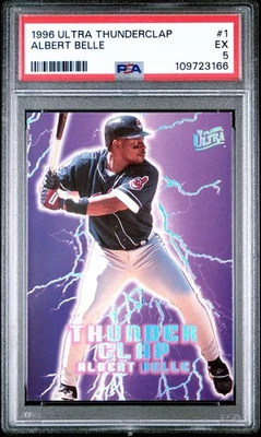 Ultra Thunderclap Albert Belle 1996 PSA 5 Ex #1 Fleer Insert Low Pop Cleveland Foto 1 de 3