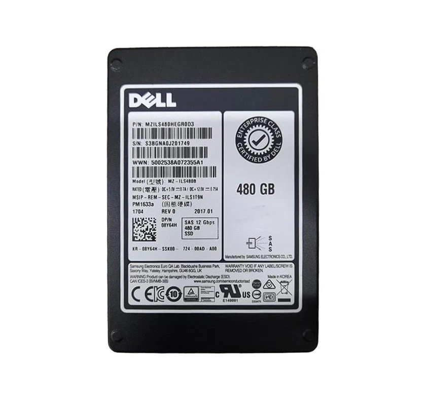 Hard drive Dell 480GB SSD SAS 12G 2.5" TLC RI 8Y64H - Image 1 of 1