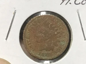 1870 Indian Head Cent Penny, Rare Date, 1 Coin, Wholesale on a G is $50 - Picture 1 of 2