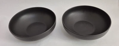Furio Home Thailand Matte Black Cereal Soup Salad Dessert Bowls 7" Set of Two - Image 1 of 4