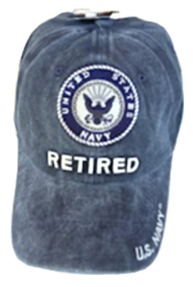 U.S. Navy Emblem, Retired, U.S. Navy on bill, soft cotton, light blue hat - Image 1 of 1