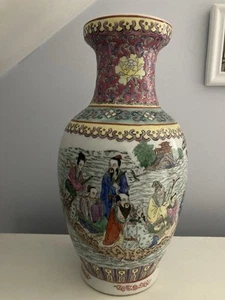 18" Chinese Jingdezhen handmade vintage famille rose vase - Picture 1 of 8