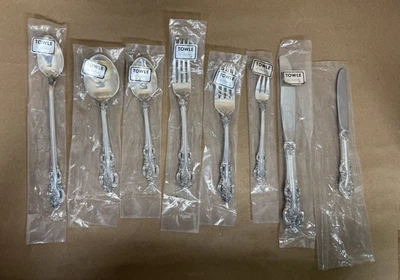 Juego de cubiertos de plata de ley de 8 piezas Towle El Grandee vintage NOS 412 g Foto 1 de 4