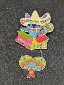 Disney- Cinco de Mayo 2006 - Lilo & Stitch Sombrero and Maracas Pin (Broken) - Picture 1 of 3