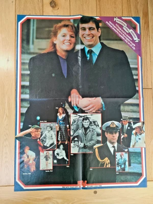 Royal Wedding Souvenir Poster & Magazine - PRINCE ANDREW & SARAH FERGUSON 1986 - Image 1 of 4