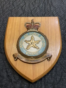 Selten/Vintage Royal Air Force STATION CHANGI Mess Wandrelief/Schild - handbemalt - Bild 1 von 6