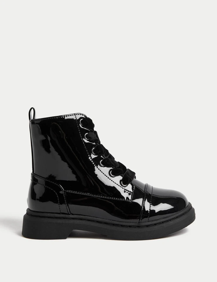 Marks & Spencer Girls Black Calf Girls Boots - M&S