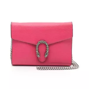 GUCCI Dionysus Chain Crossbody Schultertasche 401231 Leder Rosa Gebraucht - Bild 1 von 12