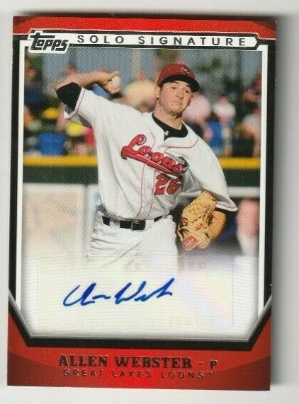 2011 Topps Pro Debut Allen Webster Los Angeles Dodgers Autograph Auto Card - Image 1 of 1