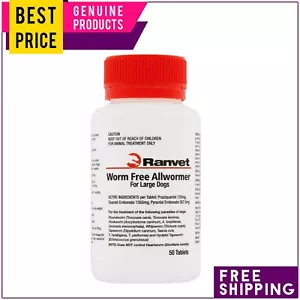Ranvet Allwormer 50 Tablets for Large Dog 25 Kg - Picture 1 of 2