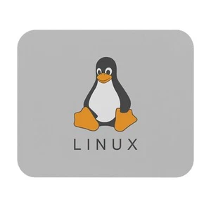 Tux the Linux Penguin Logo Grey Mouse Pad – Browsing & Gaming - Picture 1 of 5