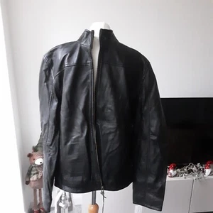 Cole Haan Leather Black Jacket $595 - Picture 1 of 4